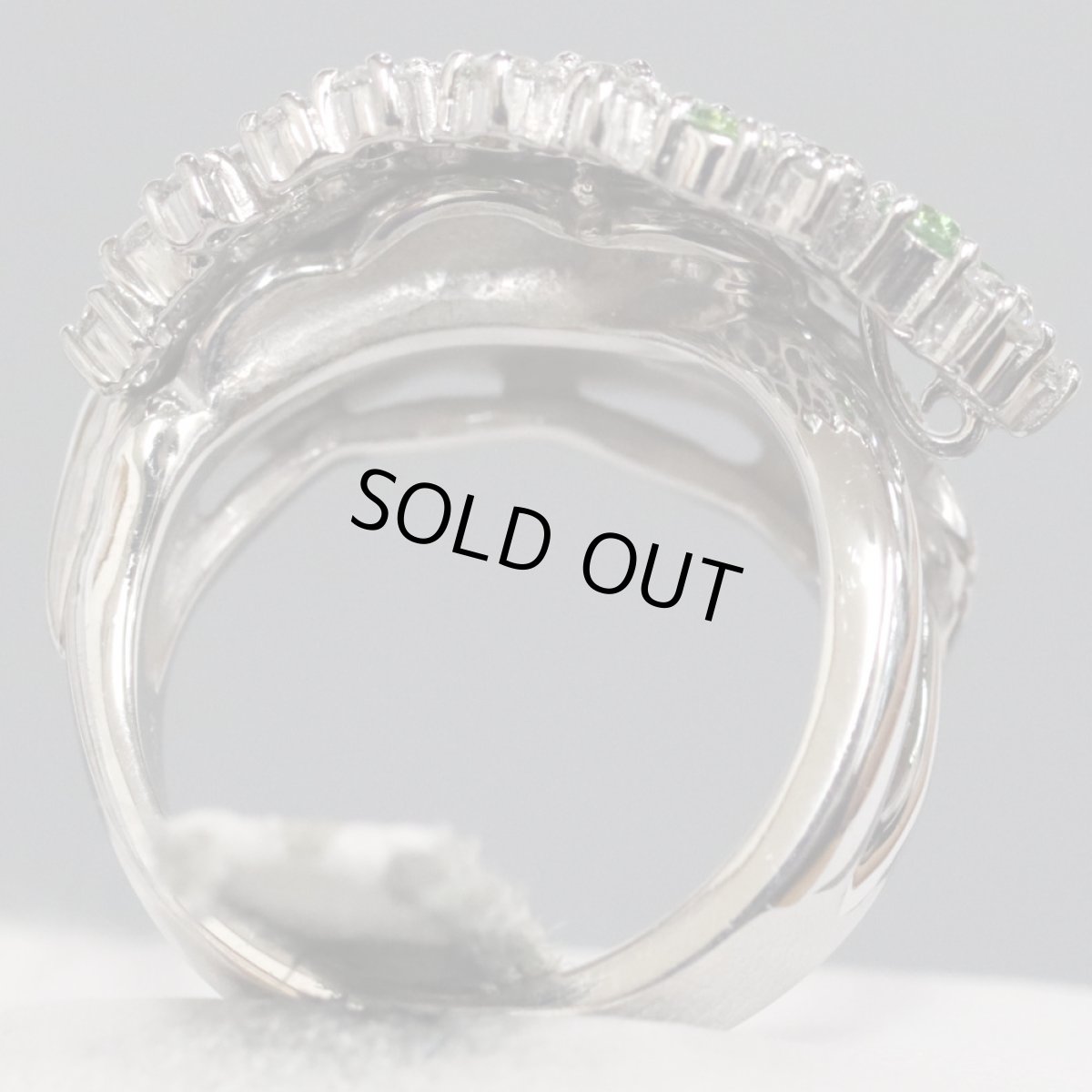 画像6: K18WGデマントイドガーネットダイヤモンドリング G0.51 D0.83 15.7g #12 ソーティング (6)