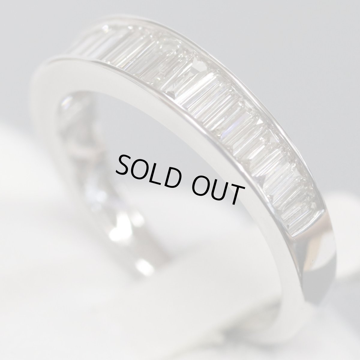 画像2: K18WGテーパーダイヤモンドリング D0.59 2.9g #12 (2)