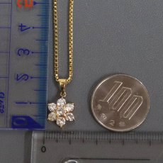画像9: K18ダイヤモンドペンダント フラワーモチーフ D1.03 8.4g (9)