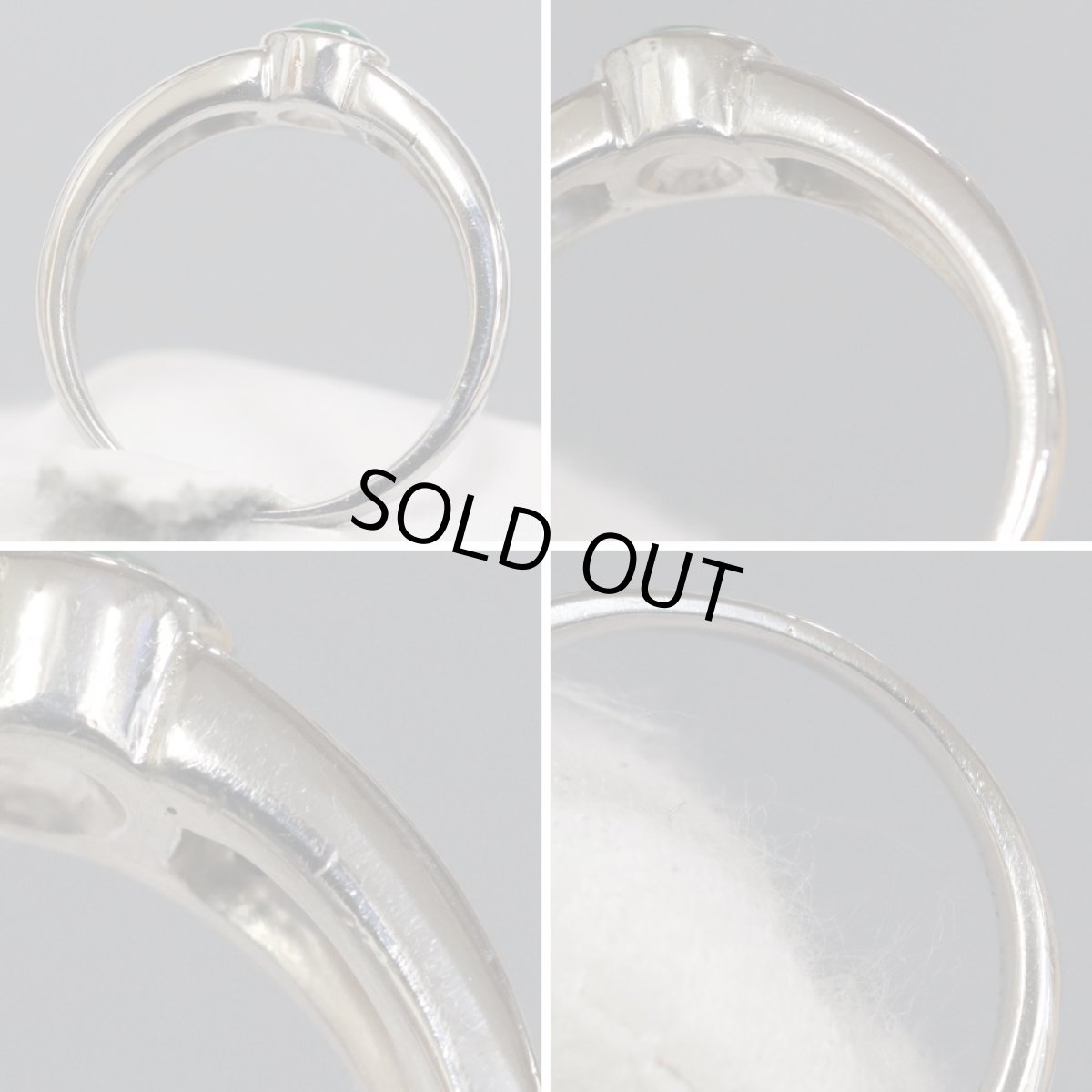 画像5: Pt900エメラルドダイヤモンドリング E0.43 D0.09 8.4g #16 (5)