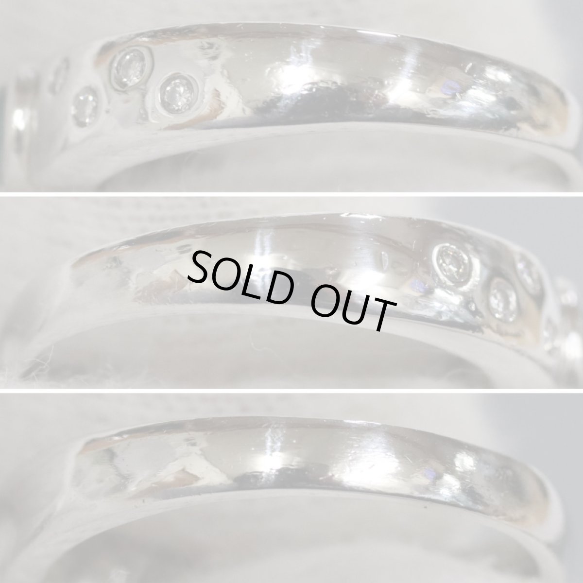 画像6: Pt900エメラルドダイヤモンドリング E0.43 D0.09 8.4g #16 (6)