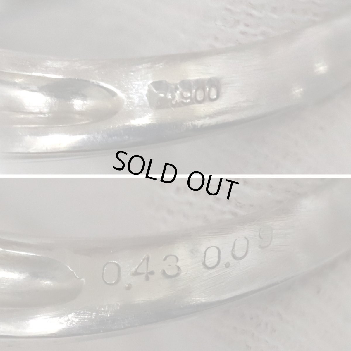 画像7: Pt900エメラルドダイヤモンドリング E0.43 D0.09 8.4g #16 (7)