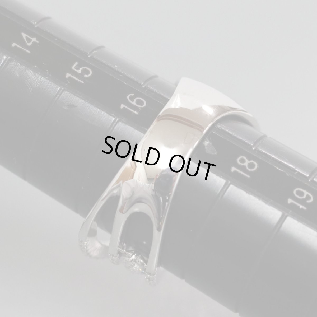 画像10: K18WGダイヤモンドリング D1.30 8.2g #17 (10)