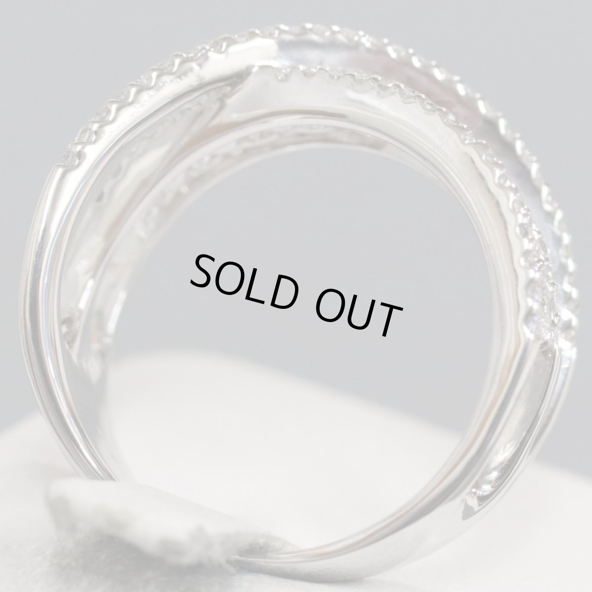 画像5: K18WGダイヤモンドリング D1.30 8.2g #17 (5)