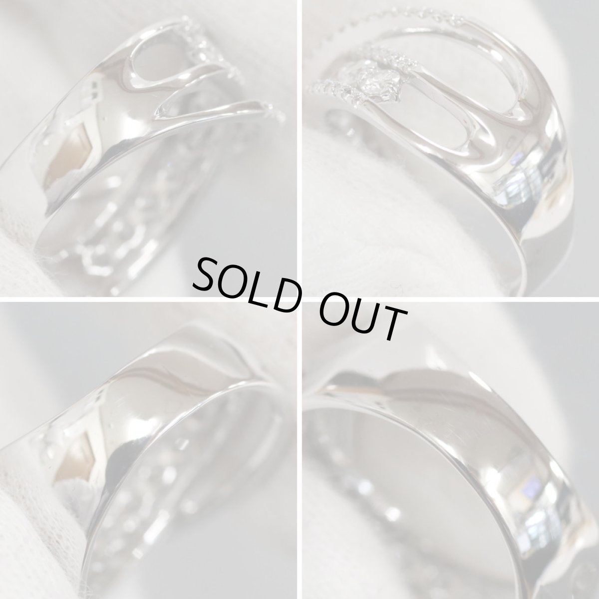 画像6: K18WGダイヤモンドリング D1.30 8.2g #17 (6)