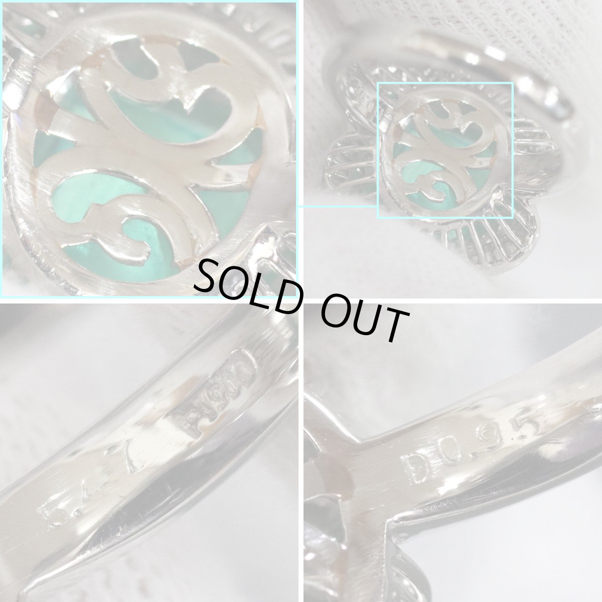 画像7: Pt900エメラルドダイヤモンドリング E5.47 D0.95 13.5g 鑑別書 (7)