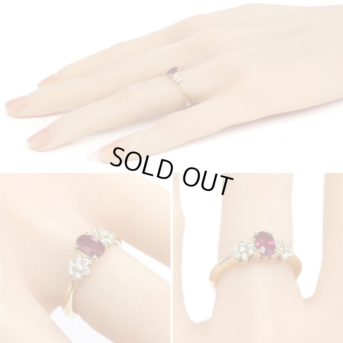 画像10: K18ルビーダイヤモンドリング R0.770 D0.27 3.6g #11 (10)