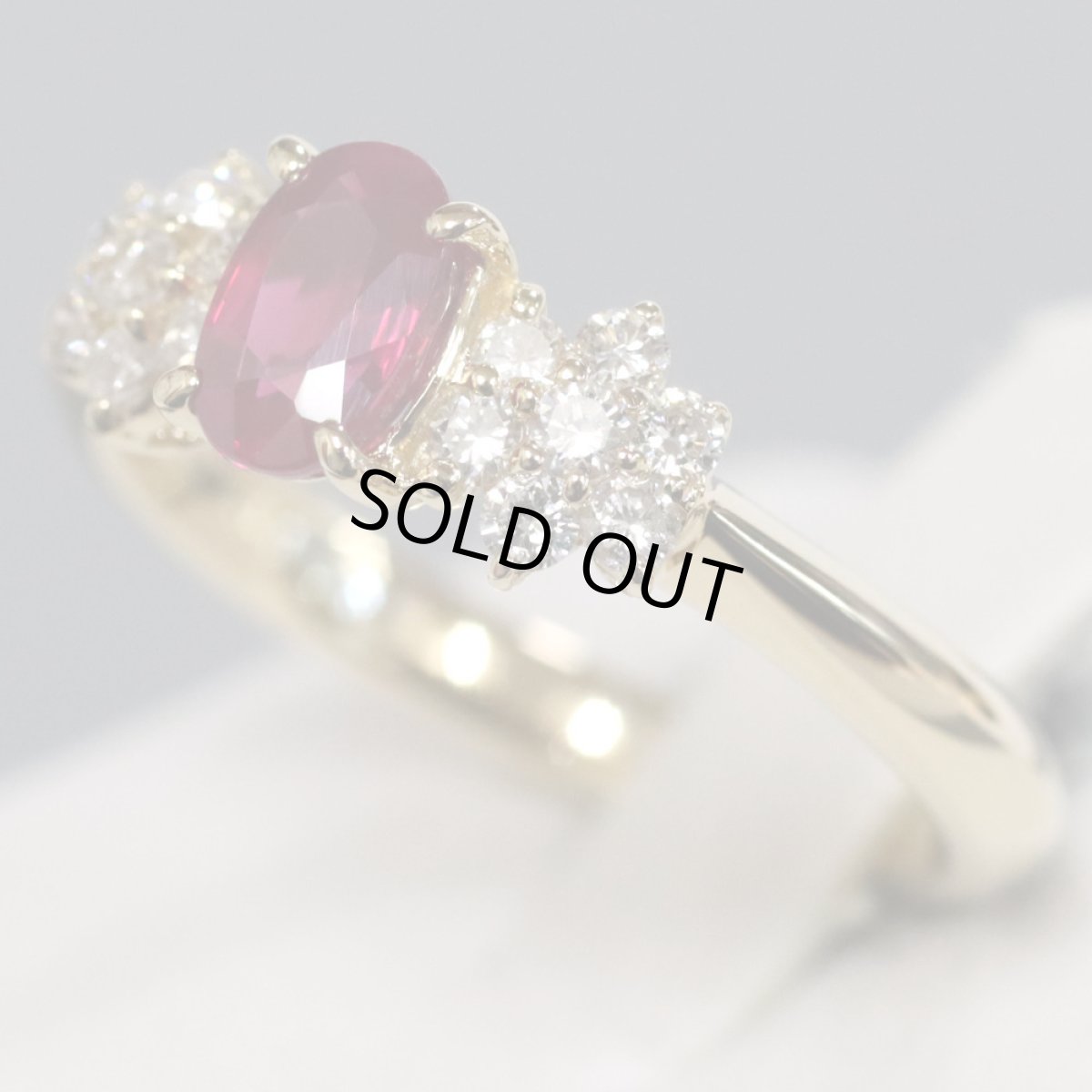 画像2: K18ルビーダイヤモンドリング R0.770 D0.27 3.6g #11 (2)