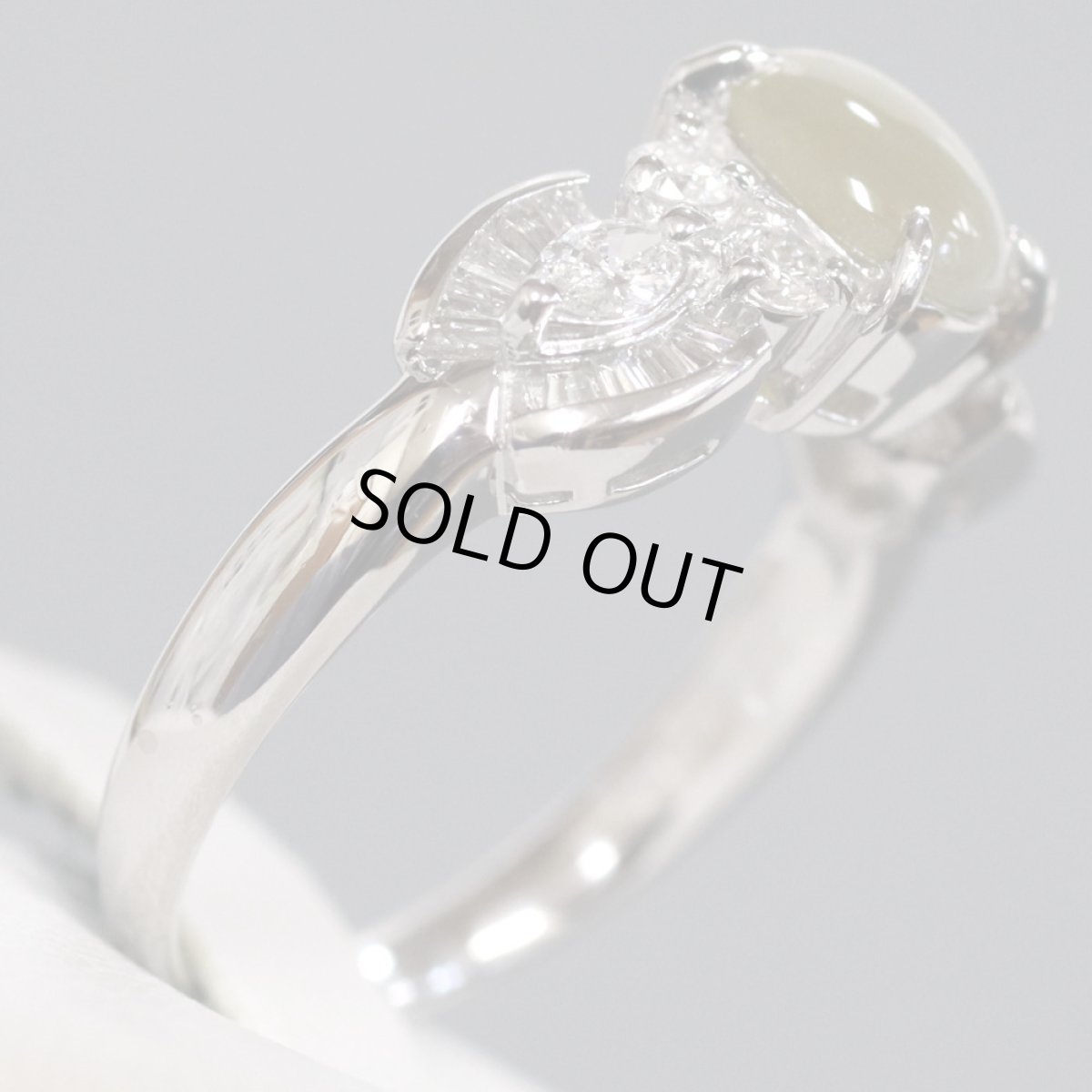 画像5: Pt900クリソベリルキャッツアイダイヤモンドリング CE1.015 D0.46 5.5g #11 (5)