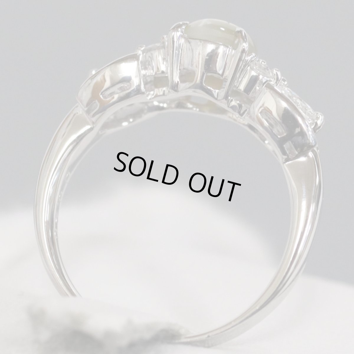 画像6: Pt900クリソベリルキャッツアイダイヤモンドリング CE1.015 D0.46 5.5g #11 (6)