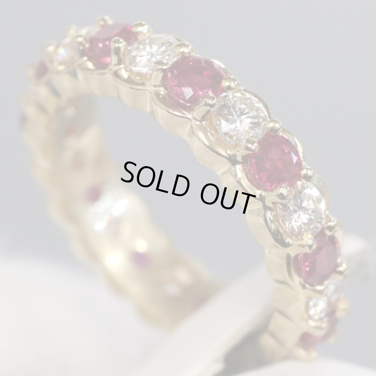 画像2: K18ルビーダイヤモンドリング R1.50 D0.94 6.5g #12 (2)