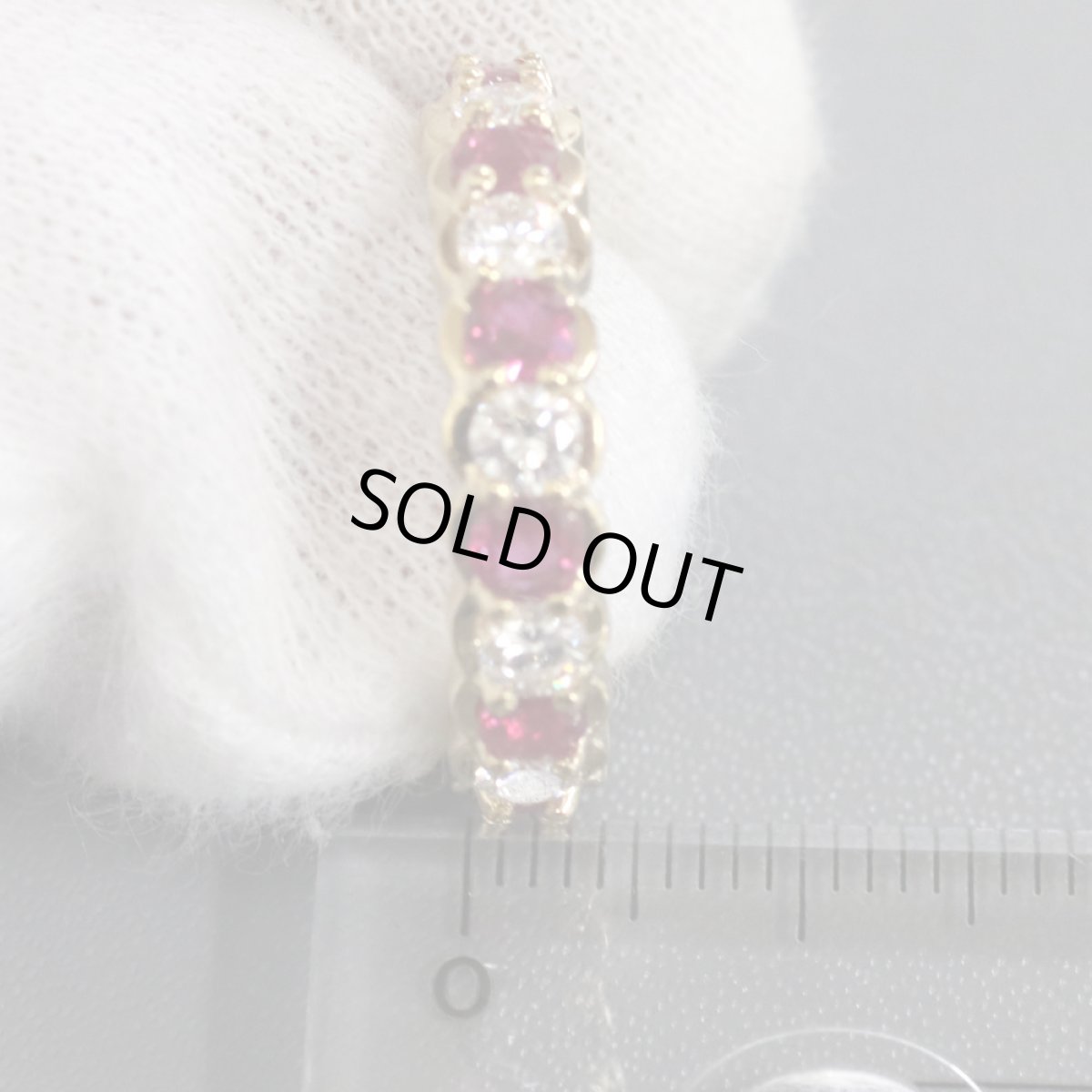 画像9: K18ルビーダイヤモンドリング R1.50 D0.94 6.5g #12 (9)