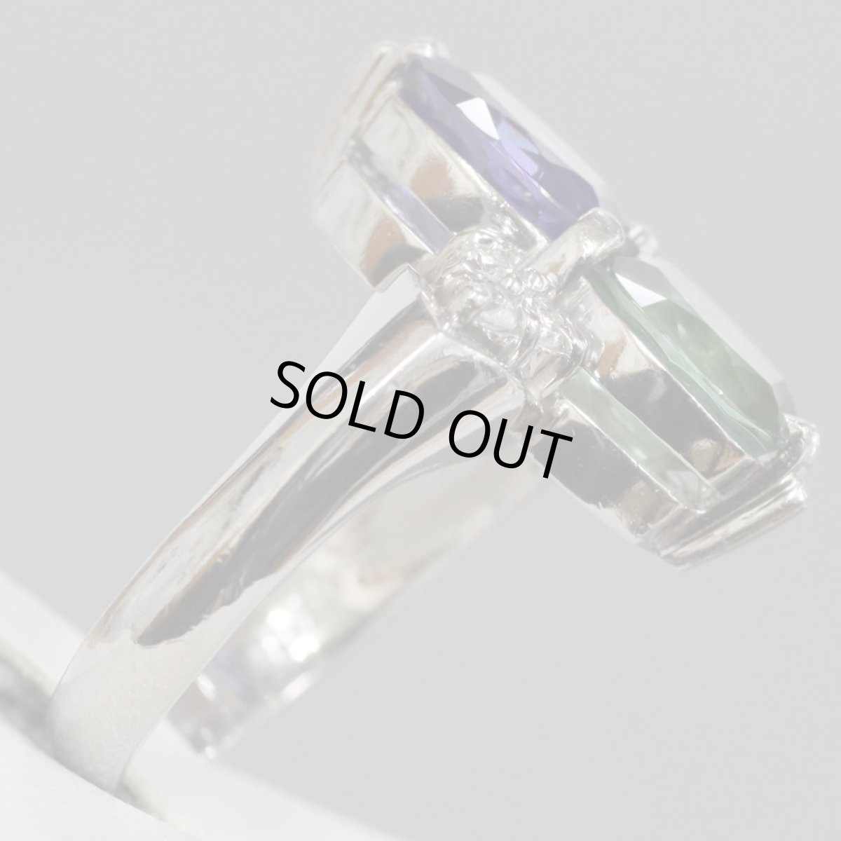 画像4: Pt900トルマリンタンザナイトダイヤモンドリング 4.33 D0.188 10.2g #12 (4)