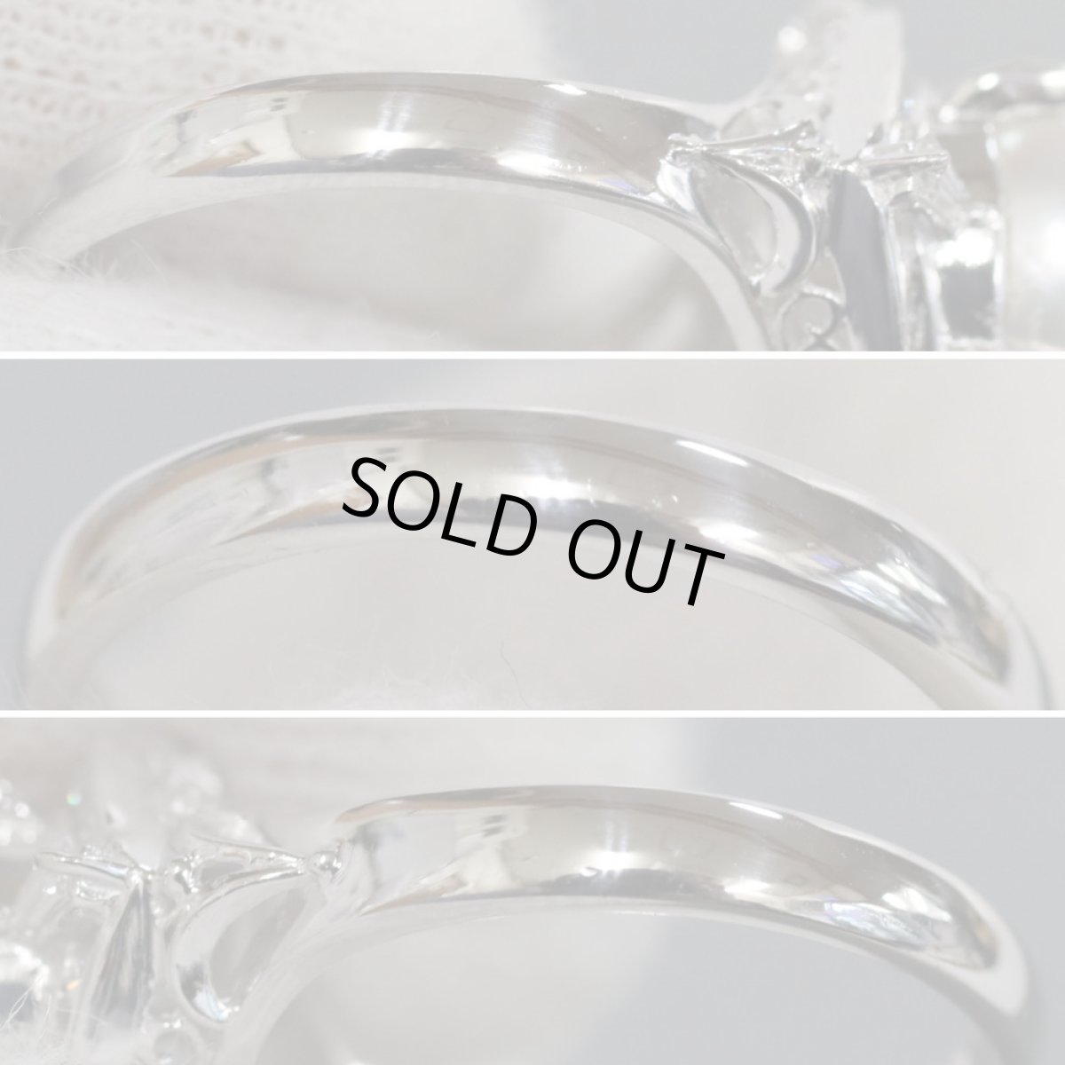 画像6: Pt900パールダイヤモンドリング D0.34 7.3g #12 (6)