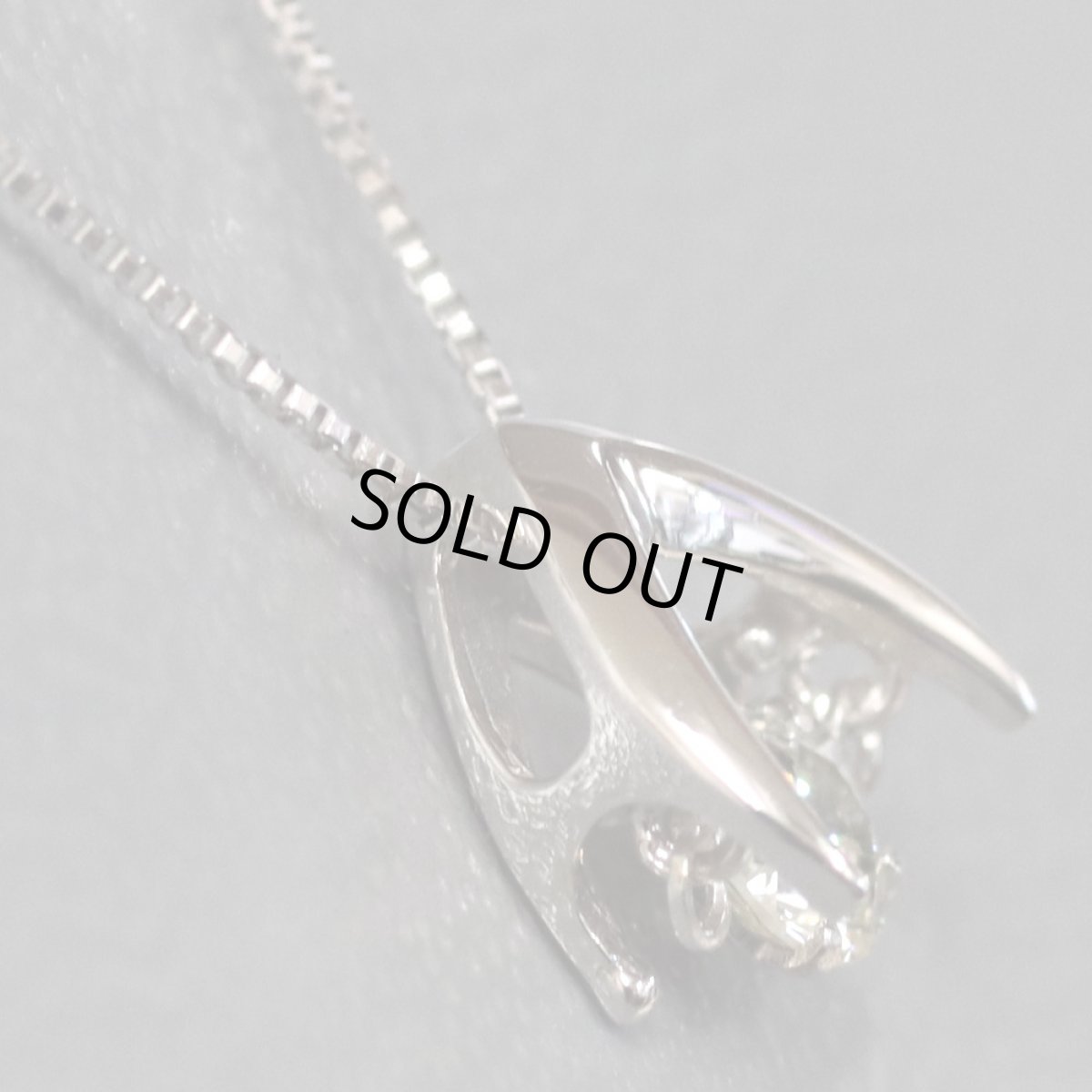 画像2: K18WGダイヤモンドペンダント D0.20 1.9g (2)