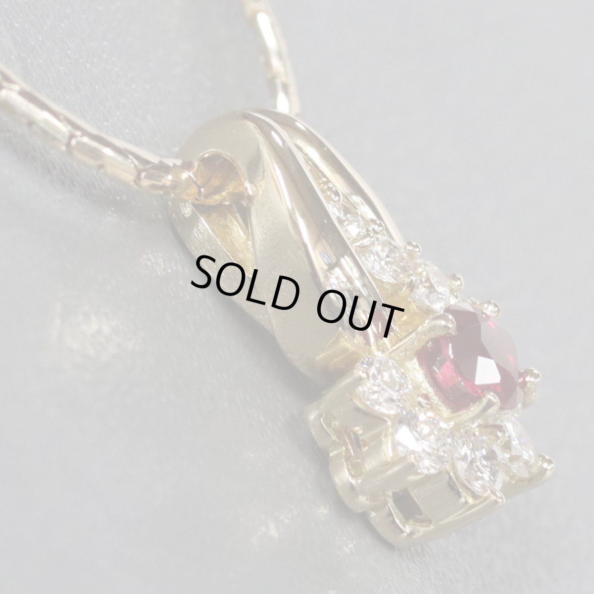 画像2: ミラショーン 750ルビーダイヤモンドネックレス R0.57 D0.51 12.4g (2)