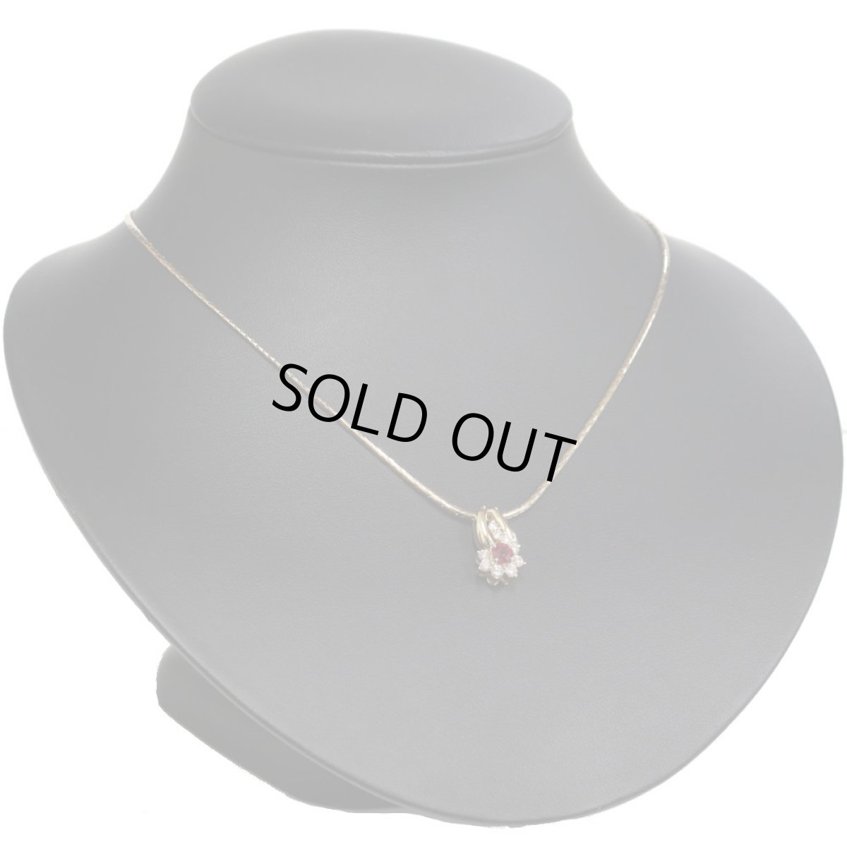 画像6: ミラショーン 750ルビーダイヤモンドネックレス R0.57 D0.51 12.4g (6)