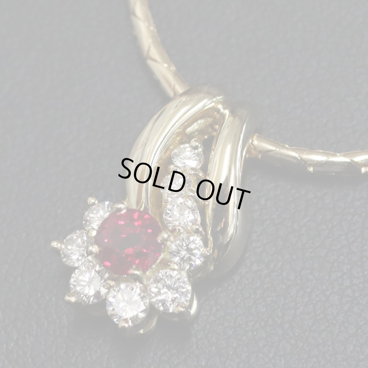 画像7: ミラショーン 750ルビーダイヤモンドネックレス R0.57 D0.51 12.4g (7)