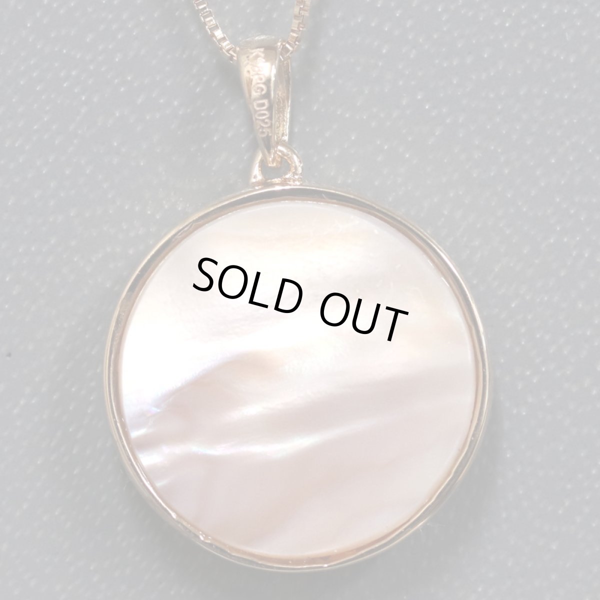 画像5: K18PGシェルダイヤモンドホワイトサファイアネックレス 6.0g (5)