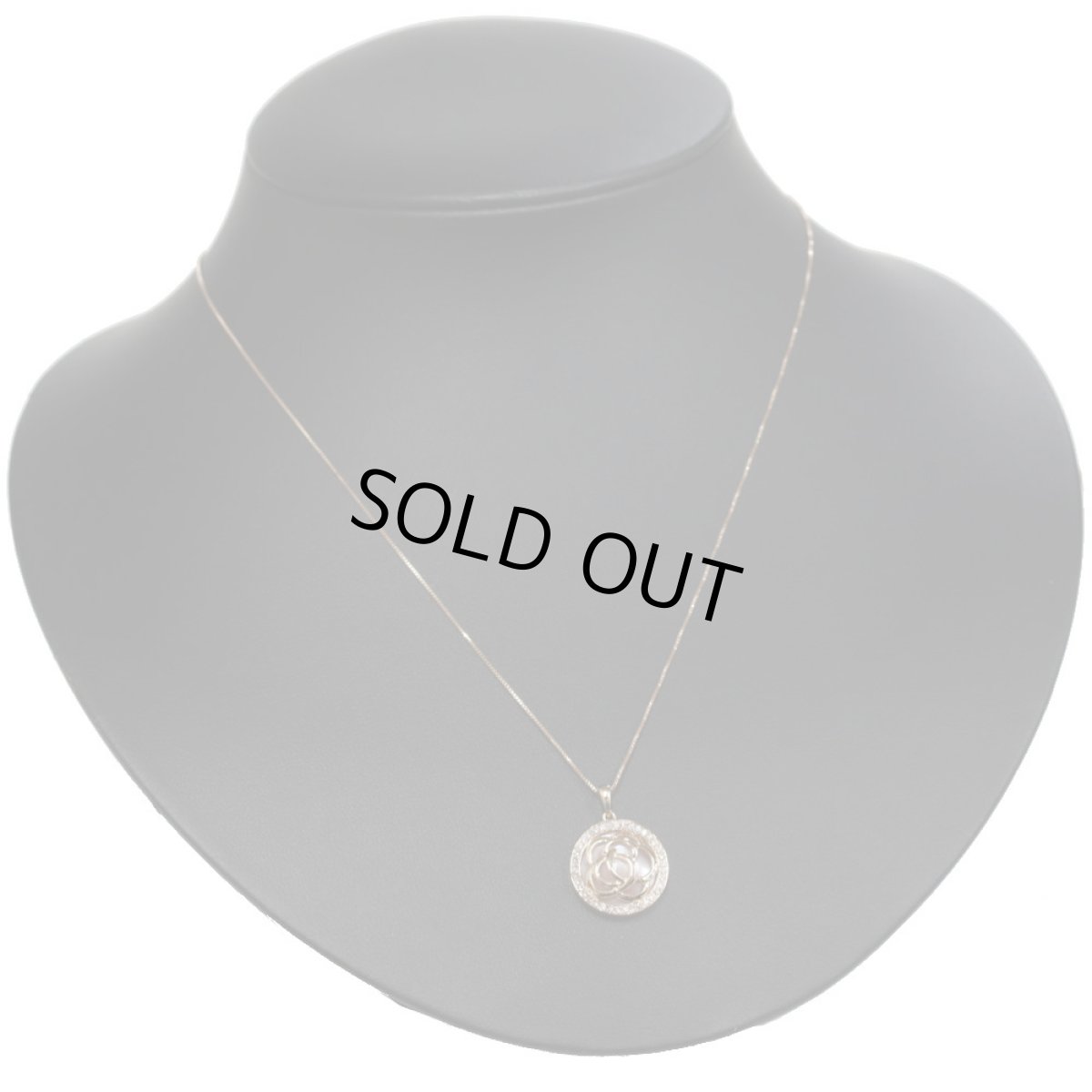 画像7: K18PGシェルダイヤモンドホワイトサファイアネックレス 6.0g (7)