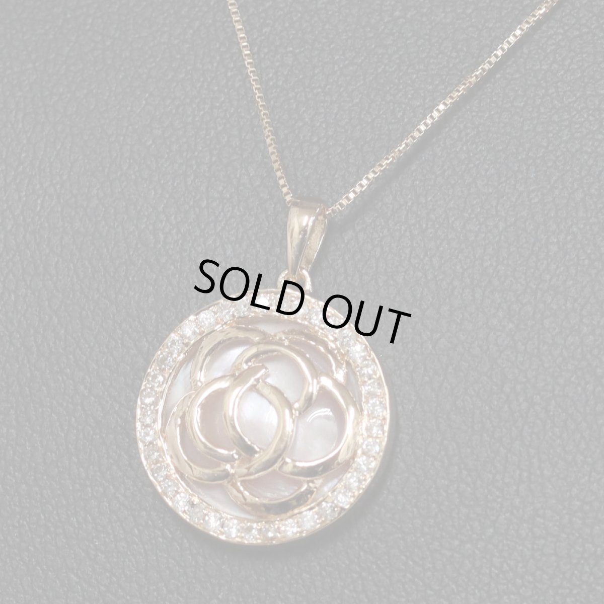 画像8: K18PGシェルダイヤモンドホワイトサファイアネックレス 6.0g (8)