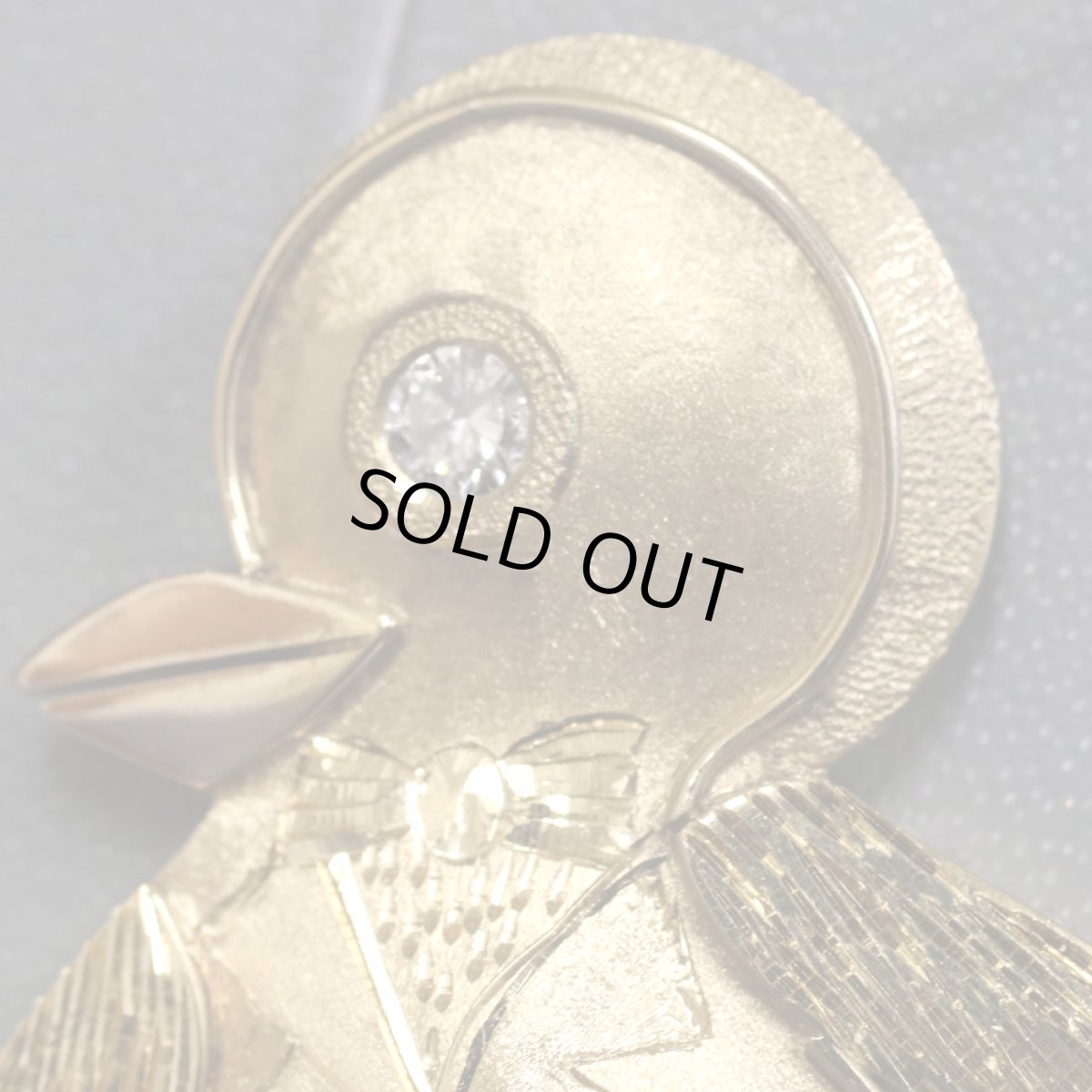 画像3: K18ダイヤモンドペンダントトップ 手彫り ペンギンモチーフ 7.7g (3)