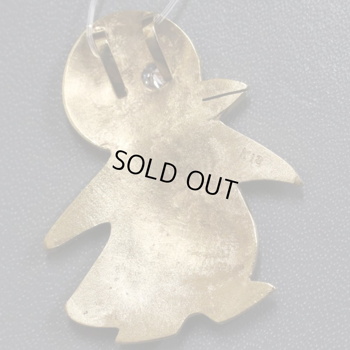 画像6: K18ダイヤモンドペンダントトップ 手彫り ペンギンモチーフ 7.7g (6)