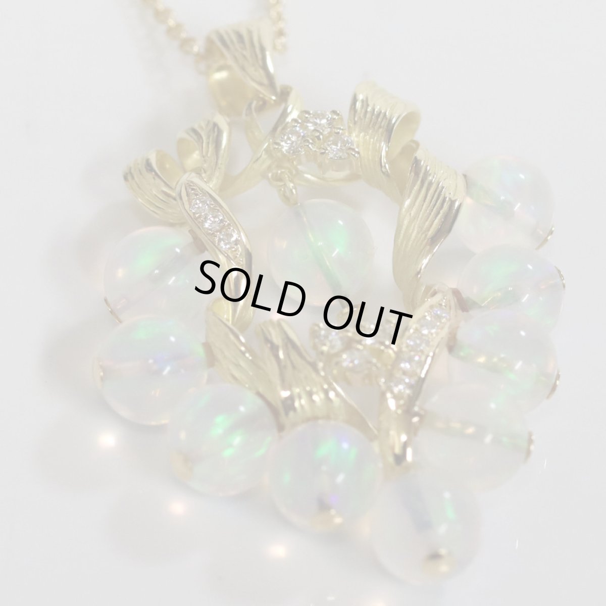 画像3: K18オパールダイヤモンドペンダント D0.30 15.3g (3)