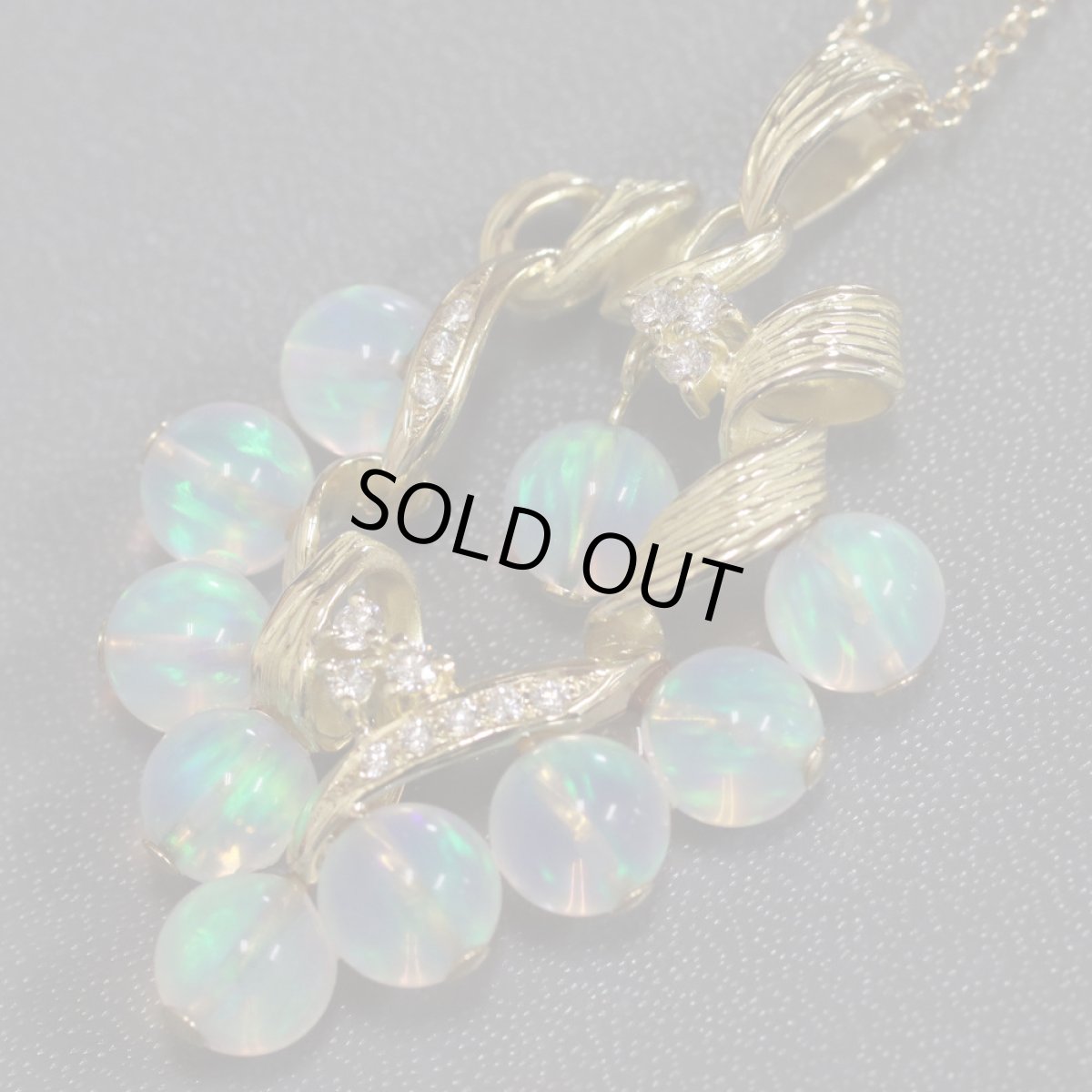 画像4: K18オパールダイヤモンドペンダント D0.30 15.3g (4)