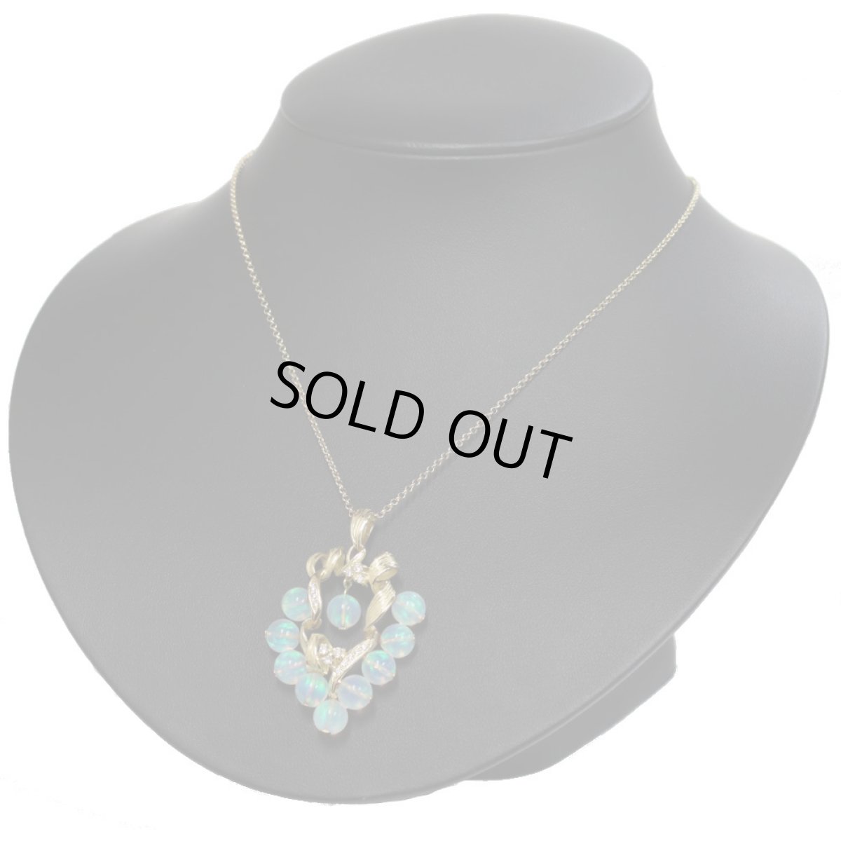 画像6: K18オパールダイヤモンドペンダント D0.30 15.3g (6)