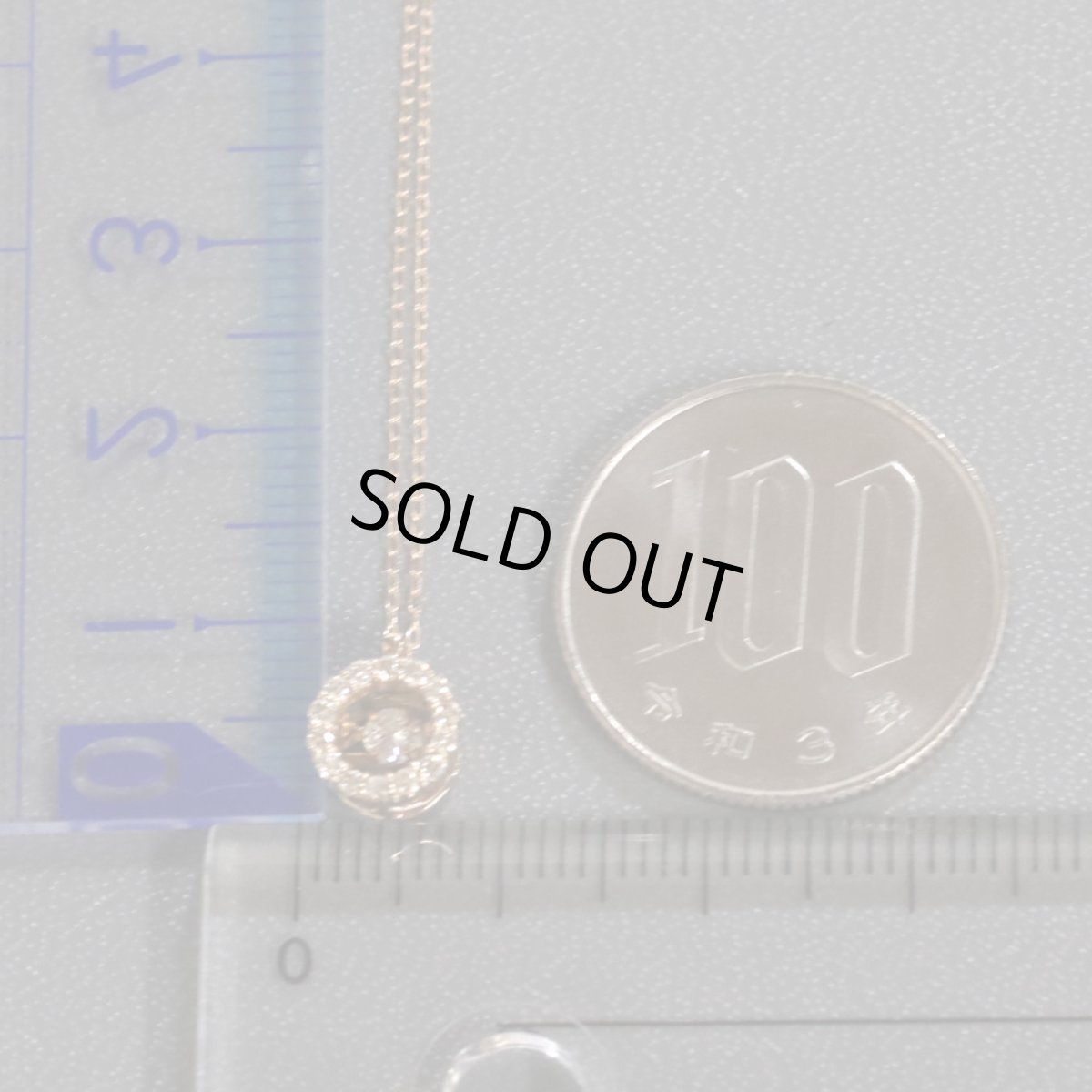 画像10: K18PGダイヤモンドネックレス D0.08 D0.12 1.3g (10)