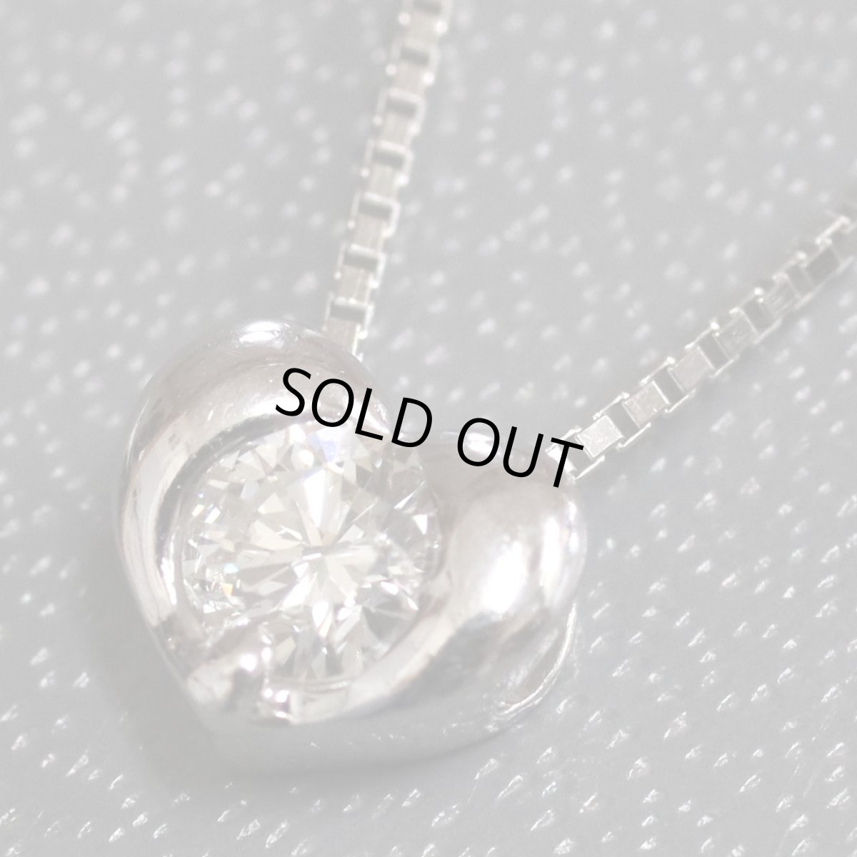 画像3: K18WGダイヤモンドネックレス ハートモチーフ D0.18 2.4g (3)