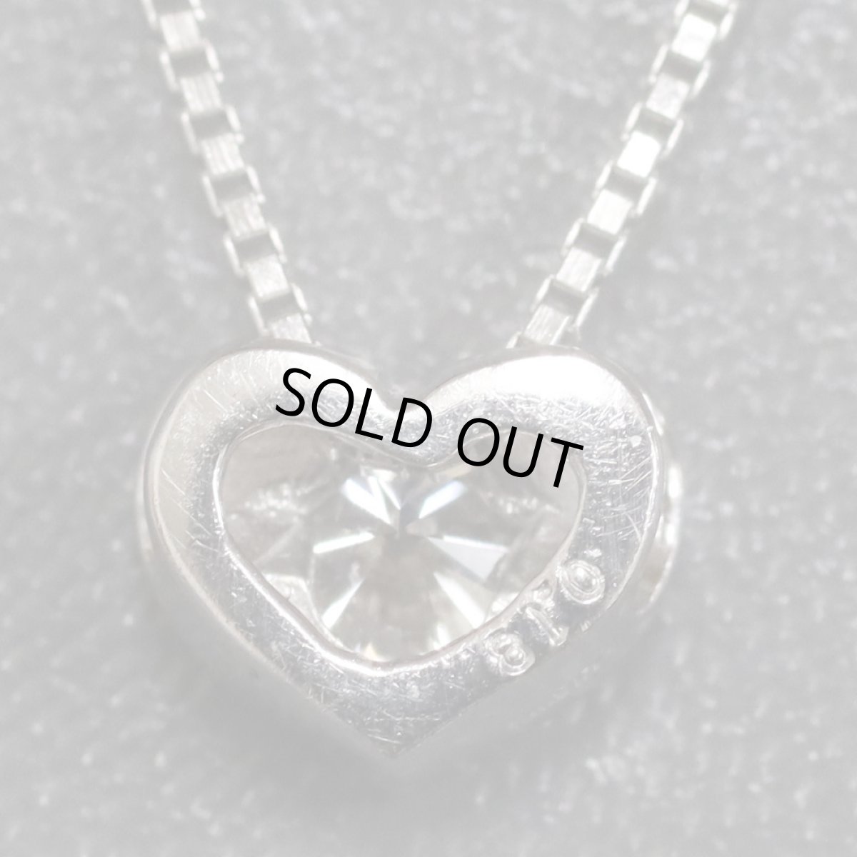 画像4: K18WGダイヤモンドネックレス ハートモチーフ D0.18 2.4g (4)