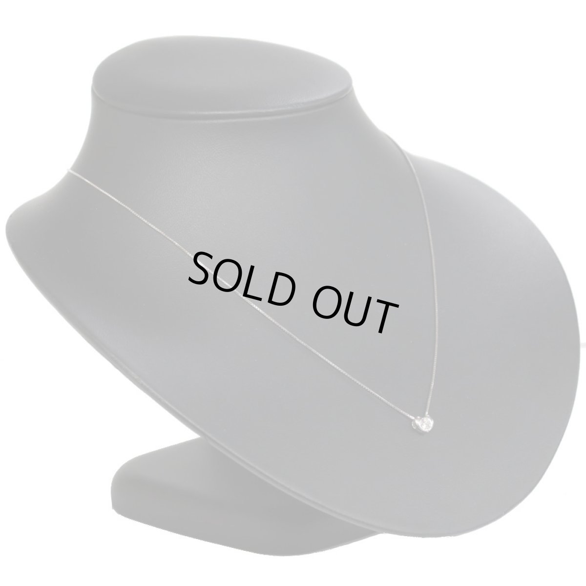 画像5: K18WGダイヤモンドネックレス ハートモチーフ D0.18 2.4g (5)