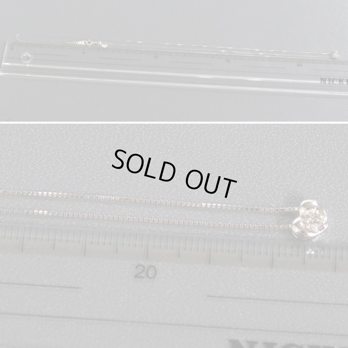 画像8: K18WGダイヤモンドネックレス ハートモチーフ D0.18 2.4g (8)