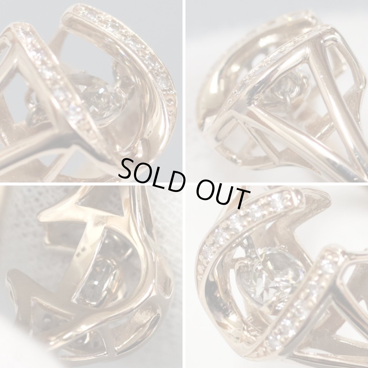 画像4: K18PGダイヤモンドリング D0.410 D0.06 3.8g #16 (4)