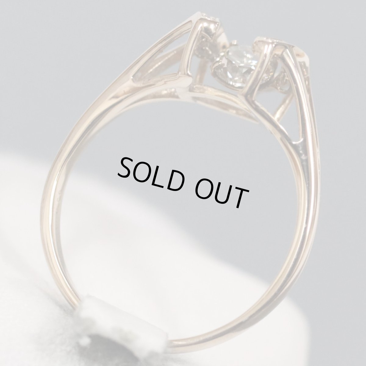 画像5: K18PGダイヤモンドリング D0.410 D0.06 3.8g #16 (5)