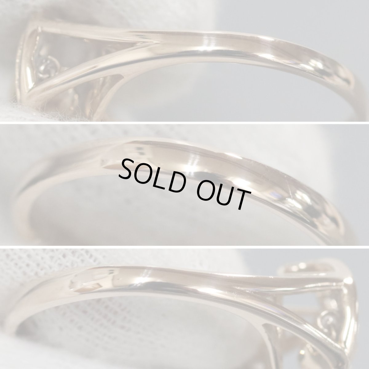 画像6: K18PGダイヤモンドリング D0.410 D0.06 3.8g #16 (6)