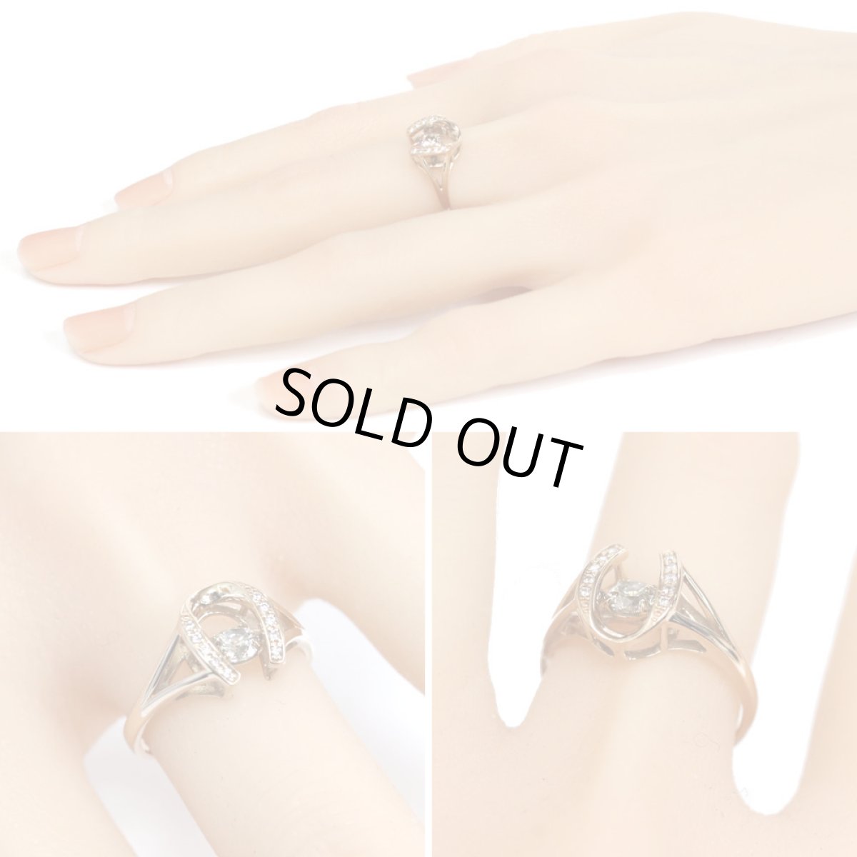 画像9: K18PGダイヤモンドリング D0.410 D0.06 3.8g #16 (9)