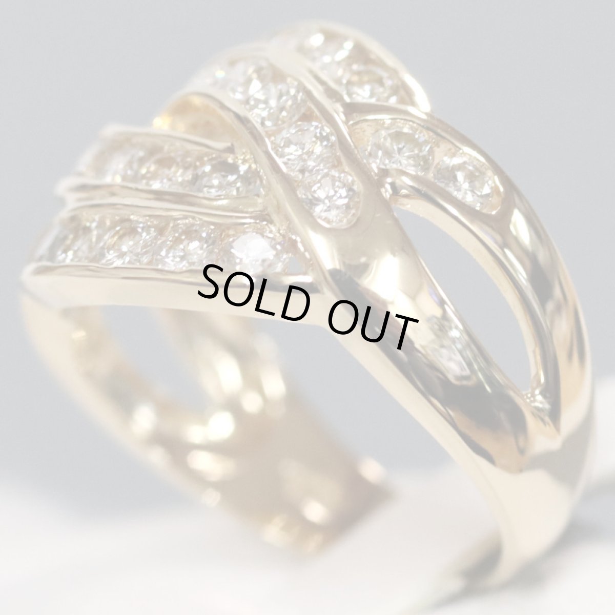 画像2: K18ダイヤモンドリング D1.00 6.1g #12 (2)