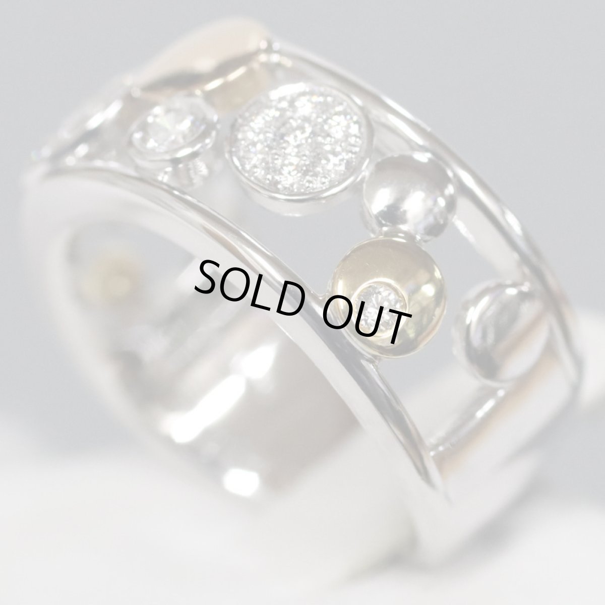 画像2: タサキ K18WG/PG/YGダイヤモンドリング D0.31 8.0g #10.5 (2)