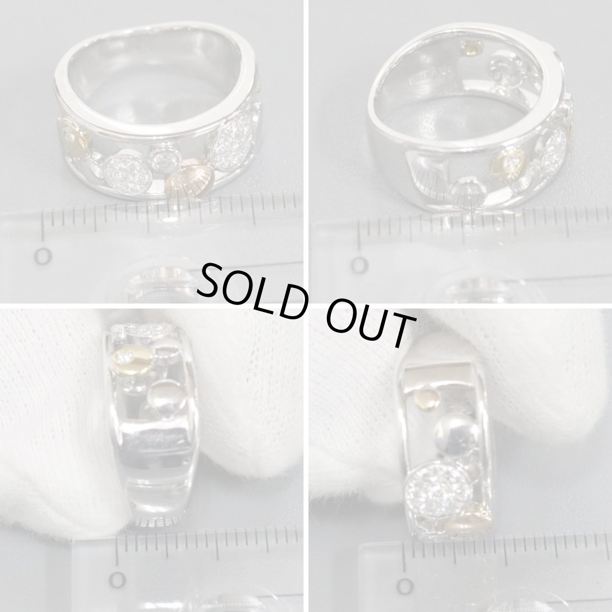 画像9: タサキ K18WG/PG/YGダイヤモンドリング D0.31 8.0g #10.5 (9)