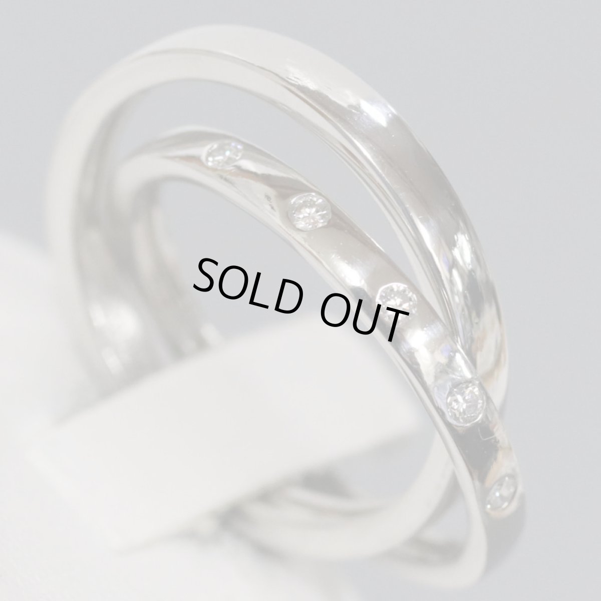 画像3: ヨンドシー Pt950ダイヤモンド2連リング 7.6g #12 (3)