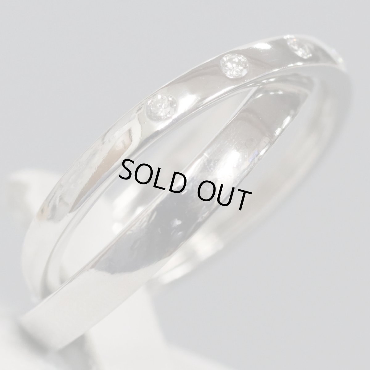 画像4: ヨンドシー Pt950ダイヤモンド2連リング 7.6g #12 (4)