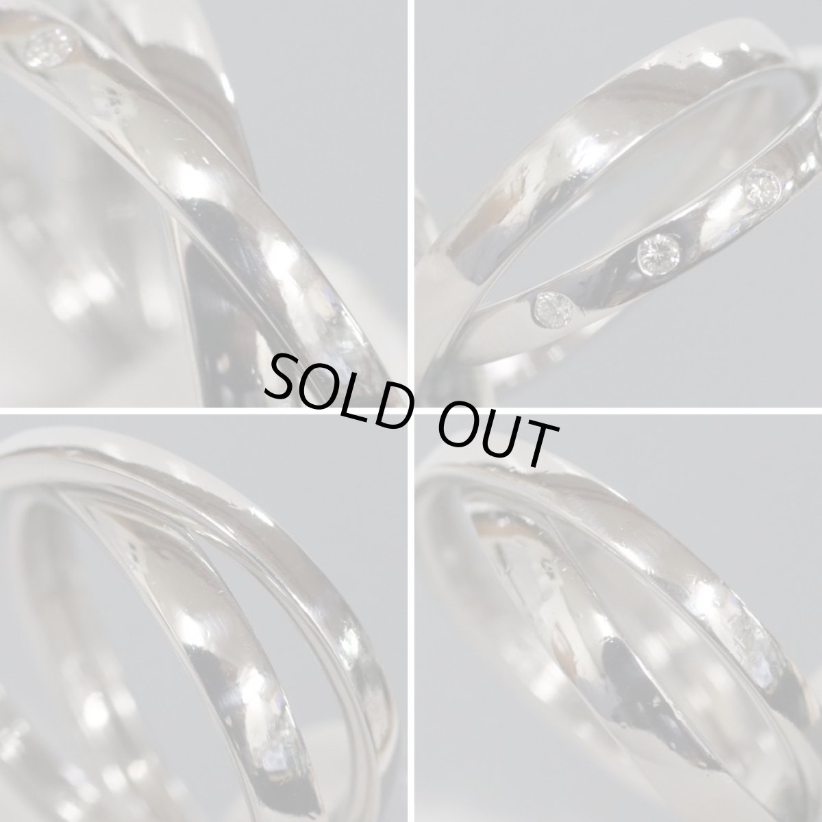 画像5: ヨンドシー Pt950ダイヤモンド2連リング 7.6g #12 (5)