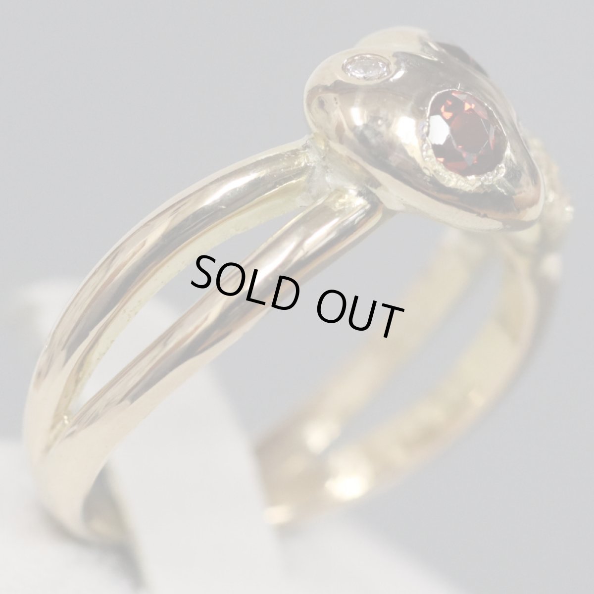 画像3: K18ガーネットダイヤモンドリング 4.7g #11 (3)