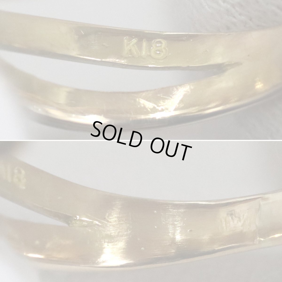 画像7: K18ガーネットダイヤモンドリング 4.7g #11 (7)