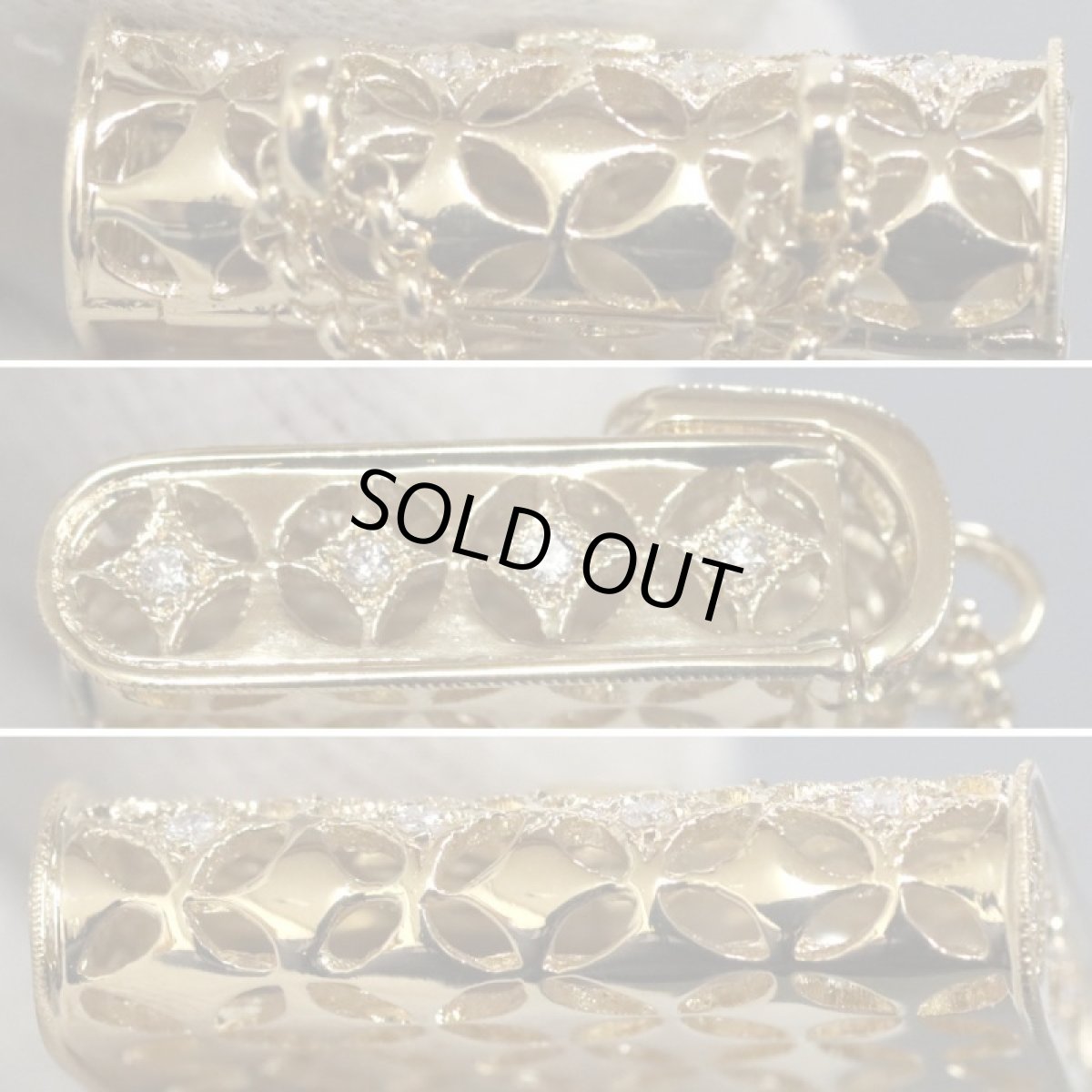 画像6: K18ダイヤモンドペンダントトップ チェーンバッグモチーフ D0.79 16.2g (6)