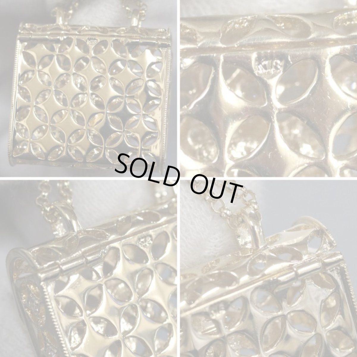 画像7: K18ダイヤモンドペンダントトップ チェーンバッグモチーフ D0.79 16.2g (7)