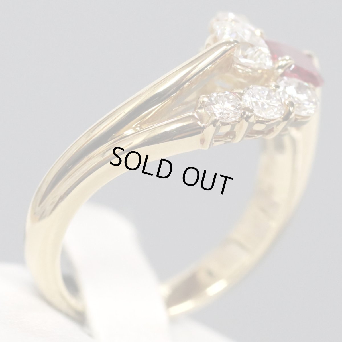 画像4: 750ルビーダイヤモンドリング R0.29 D0.30 D0.46 4.9g #11.5 (4)